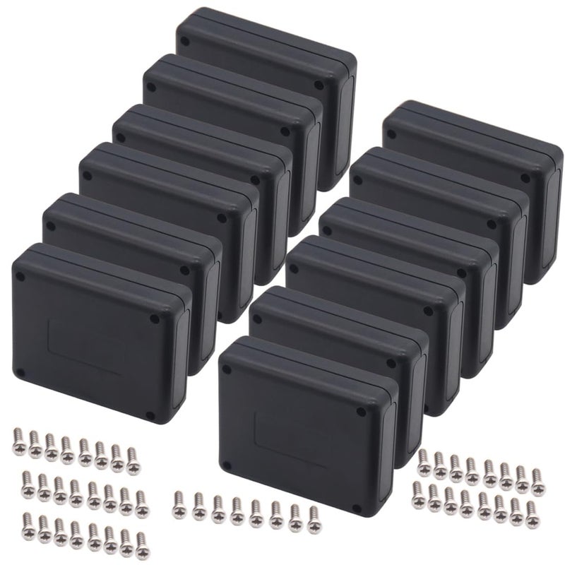 Zulkit 5 Packs Project Boxes ABS Plastic Electrical Project Case Power Junction Box Black 3.54 x 2.76 x 1.10 inch (90 x 70 x 28 mm) - Image 1